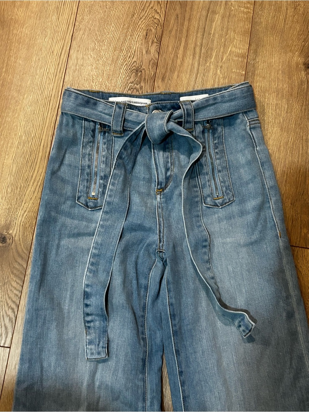 Anthropologie Pilcro Ultra High-Rise Tie-Waist Wide-Legs 25 - Picture 2 of 5